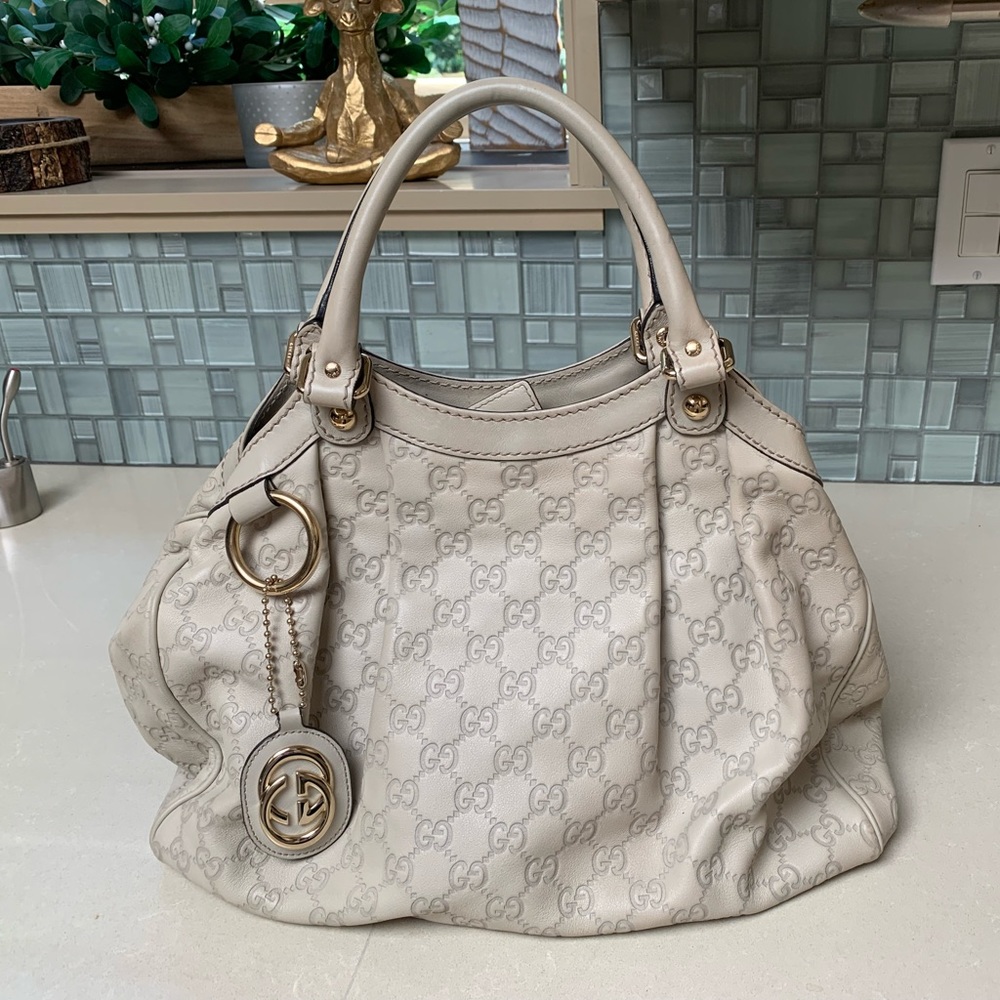 Gucci monogram leather bag